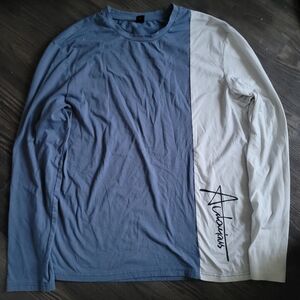 SHEIN Loose Letter "Archains" Casual Two-Tone Relaxed-fit Short Sleeve Shirt